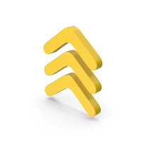 Symbol Three Arrows Yellow PNG & PSD Images