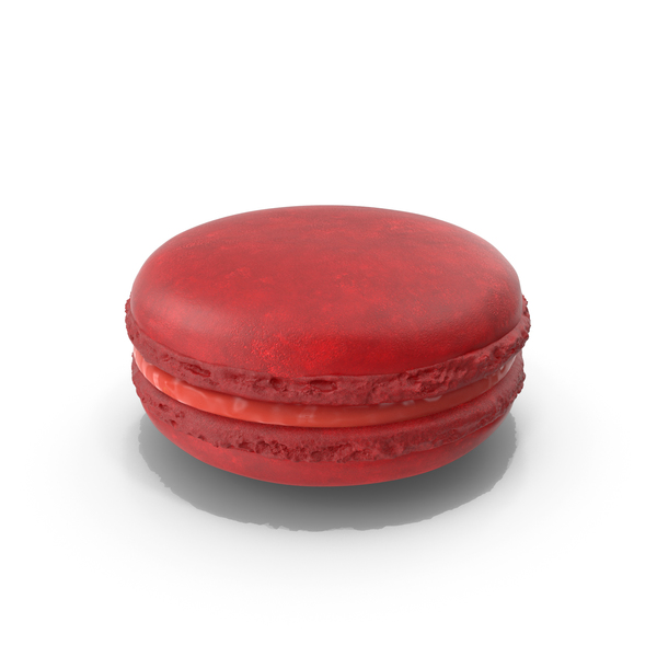 French Macaroon Strawberry PNG & PSD Images