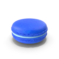 French Macaroon Blue PNG & PSD Images