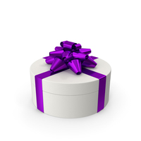 Ring Gift Box White Purple PNG & PSD Images