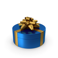 Ring Gift Box Blue Gold PNG & PSD Images