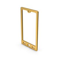 Symbol Smart Phone Gold PNG & PSD Images