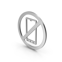 Symbol No Mobile Silver PNG & PSD Images