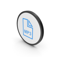 Icon MP3 File Blue PNG & PSD Images