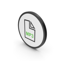 Icon MP3 File Green PNG & PSD Images