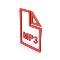 Symbol MP3 File Red PNG & PSD Images