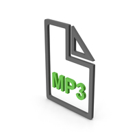 Symbol MP3 File Green PNG & PSD Images