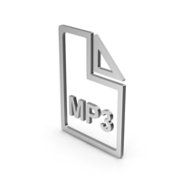 Symbol MP3 File Silver PNG & PSD Images
