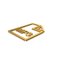 Gold Symbol MP3 File PNG & PSD Images