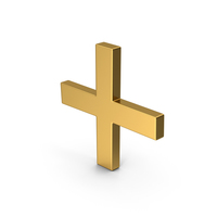 Symbol Plus Gold PNG & PSD Images