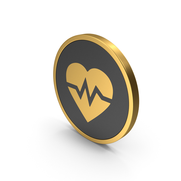 Gold Icon Heart Medicine PNG & PSD Images