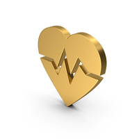 Symbol Heart Medicine Gold PNG & PSD Images