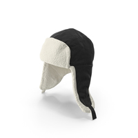 Women's Ear Flap Hat Black PNG & PSD Images