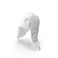 Women's Ear Flap Hat White PNG & PSD Images