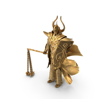 Golden Flail Warrior PNG & PSD Images