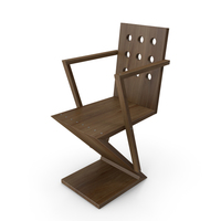 Rietveld Zig-Zag Armchair PNG & PSD Images
