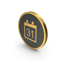 Gold Icon Calendar PNG & PSD Images