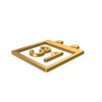 Gold Symbol Calendar PNG & PSD Images