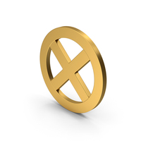 Symbol X Mark Gold PNG & PSD Images