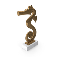 Seahorse Sculpture-Gold PNG & PSD Images