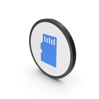 Icon SD Card Blue PNG & PSD Images