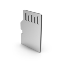Symbol SD Card Silver PNG & PSD Images