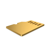 Gold Symbol SD Card PNG & PSD Images