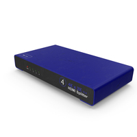 HDMI Splitter Blue Used PNG & PSD Images