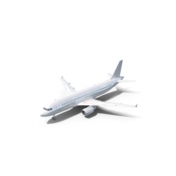 3D Airbus A320 Generic White PNG & PSD Images