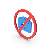 Symbol No Photography Red Blue PNG & PSD Images