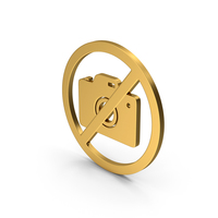 Symbol No Photography Gold PNG & PSD Images