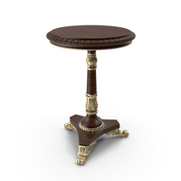 Baker Regency Pedestal Table PNG & PSD Images