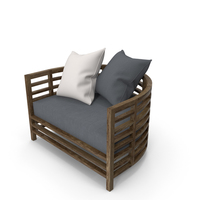 Outdoor Armchair with Pillows PNG & PSD Images