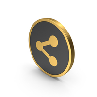 Gold Icon Share Button PNG & PSD Images
