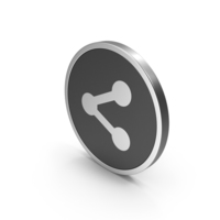 Silver Icon Share Button PNG & PSD Images