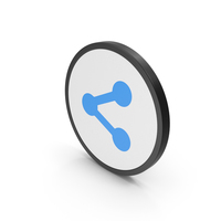 Icon Share Button Blue PNG & PSD Images