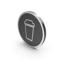 Silver Icon To Go Coffee Cup PNG & PSD Images