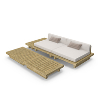 Outdoor Patio Sofa and Tables PNG & PSD Images