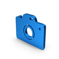 Symbol Camera Blue Metallic PNG & PSD Images