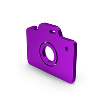 Symbol Camera Purple Metallic PNG & PSD Images