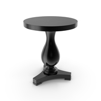 One Fifth Pedestal End Table PNG & PSD Images
