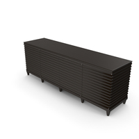 Fluted Low Cabinet PNG & PSD Images
