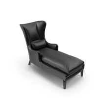 Garbo Leather Chaise Lounge PNG & PSD Images
