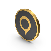 Gold Icon Map Pin PNG & PSD Images