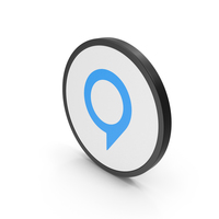 Icon Map Pin Blue PNG & PSD Images