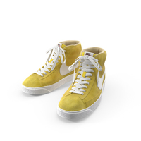Nike Mid Blazer Yellow PNG & PSD Images
