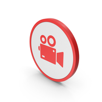 Icon Video Camera Red PNG & PSD Images