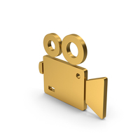 Symbol Video Camera Gold PNG & PSD Images