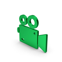 Symbol Video Camera Green Metallic PNG & PSD Images