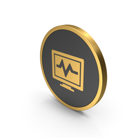 Gold Icon Health Monitor PNG & PSD Images